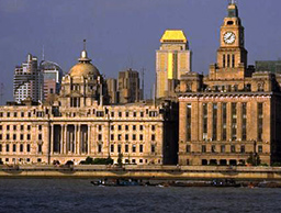 skyline of the old buildings in a Tortoise Islands city